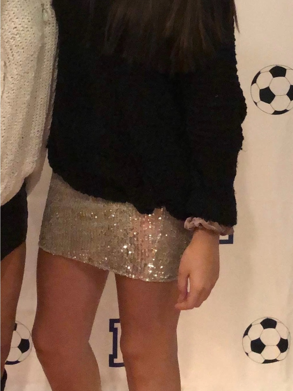 Bear Dance Champagne Sequin Mini Skirt